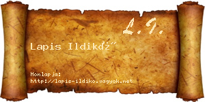 Lapis Ildikó névjegykártya